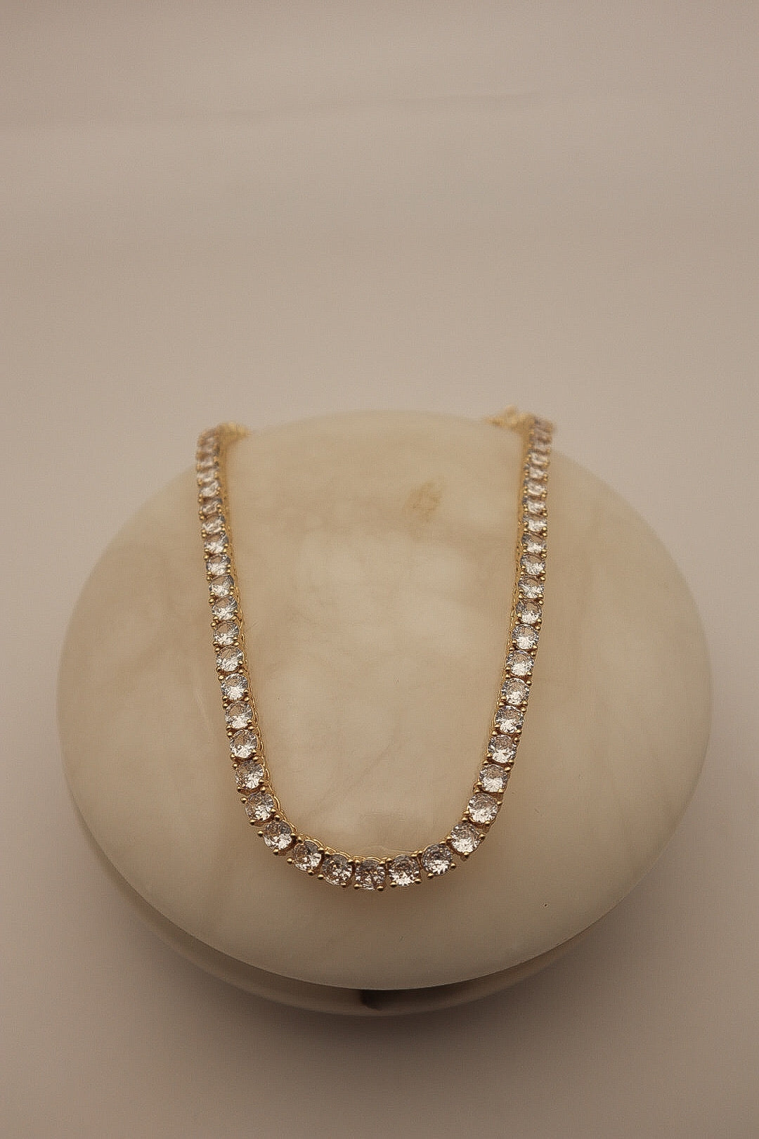 Gold Monroe Tennis Necklace