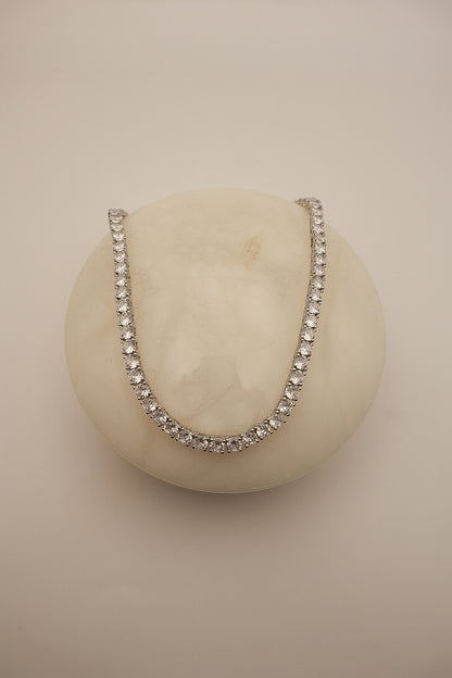 Silver Monroe Tennis Necklace