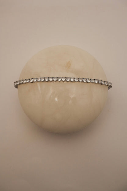 Silver Monroe Tennis Necklace