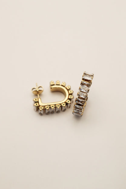 Gold Monroe Baguette Earring