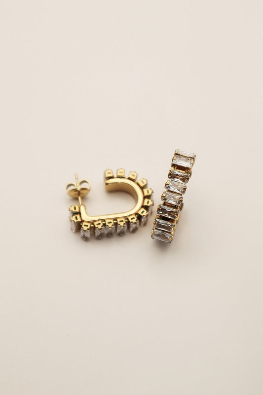 Gold Monroe Baguette Earring