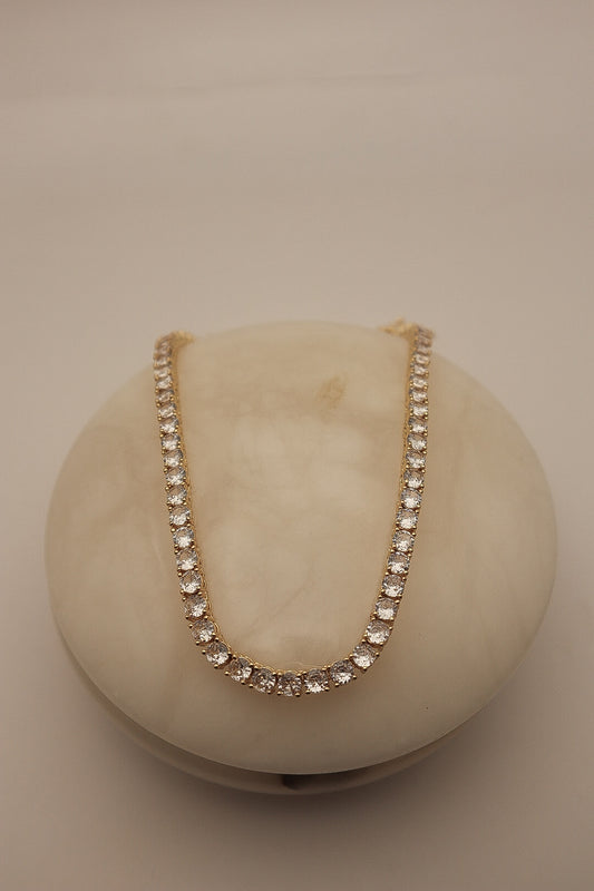 Gold Monroe Tennis Necklace