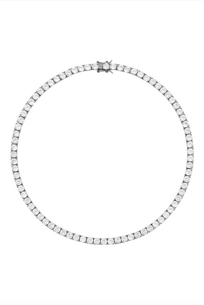 Silver Monroe Tennis Necklace